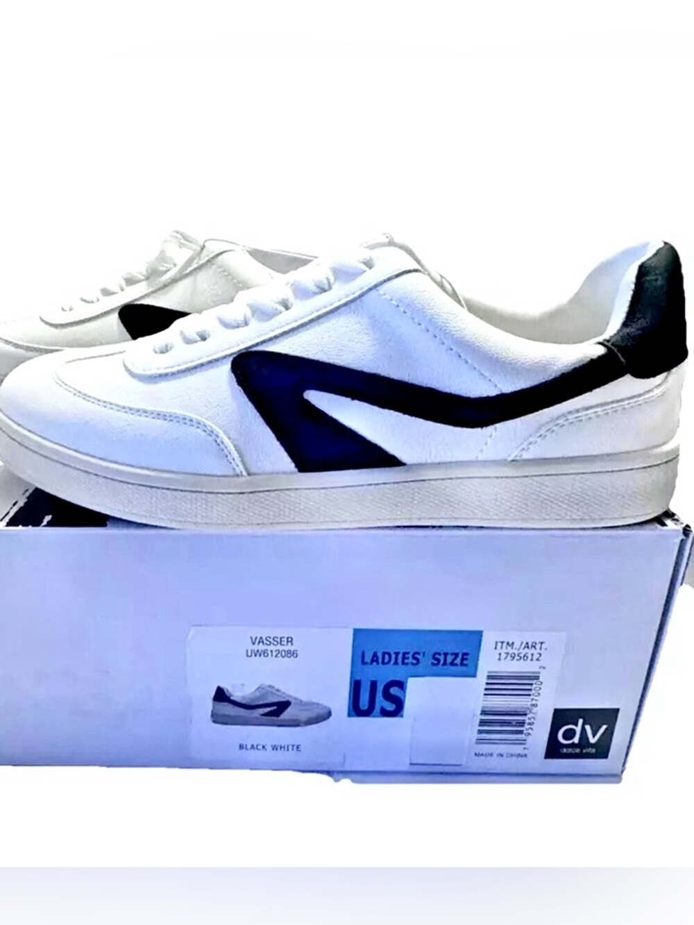 Dolce Vita Womens Sneakers Sz 10 Black & White Vasser Comfort Walking Shoes New